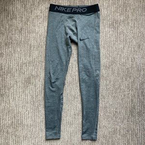 Men's Small Nike Pro Dri Fit Compression Pants Tights Gray